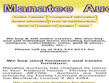 Tablet Screenshot of manateeauctions.com